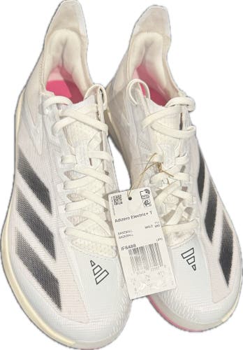 New Adidas Adizero Electric+ TPU Baseball Cleats IF8488 Size 8 White Pink