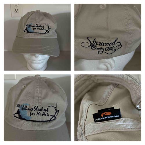 BRAND SPANKING NEW 2008 SHERWOOD CC “ALLIANCE SHOOTOUT - FOR THE ARTS” GOLF CAP (KHAKI/OSFM) - NWOT!