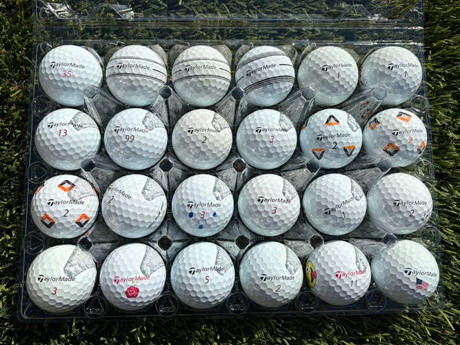 24 TaylorMade TP5 & TP5x Golf Balls (2 Dozen) Mint 4A Grade Used