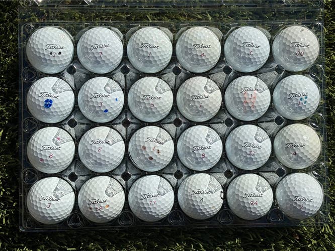 24 Titleist Pro V1x Golf Balls (2 Dozen) Mint 4A Grading Used