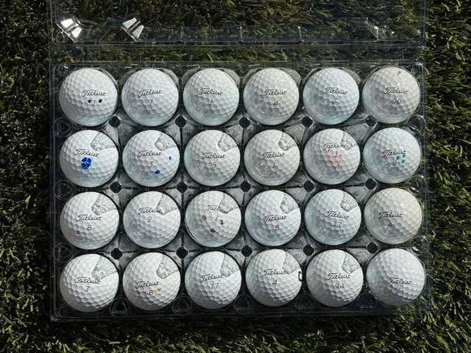 24 Titleist Pro V1x Golf Balls (2 Dozen) 4A Near Mint Condition Used