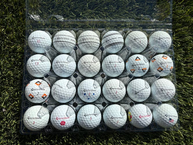 24 TaylorMade TP5 & TP5x Golf Balls (2 Dozen) Mint 4A Grade Used