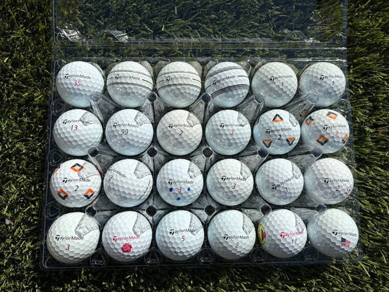 24 TaylorMade TP5 & TP5x Golf Balls (2 Dozen) Mint 4A Grade Used