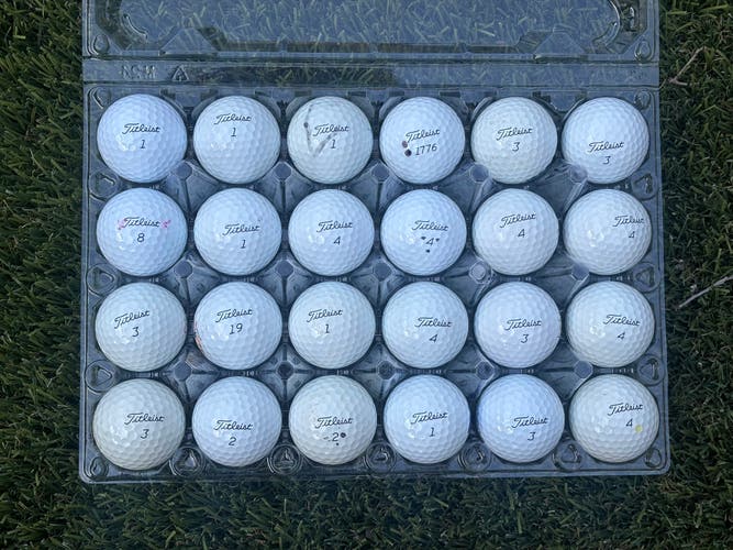 24 Titleist Pro V1 Golf Balls (2 dozen) 4A Near Mint Condition Used