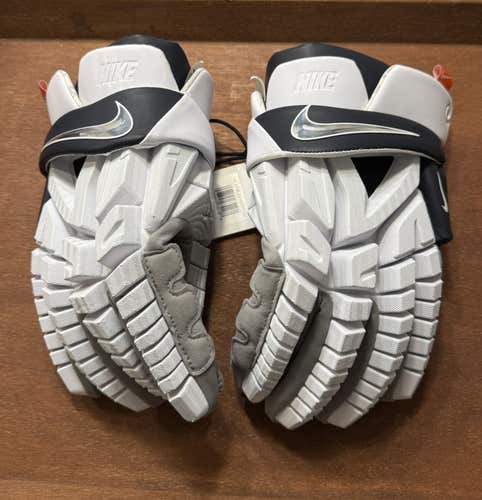 Adult 14" Nike Blue & White Vapor Premier Lacrosse Gloves (New with Tags)