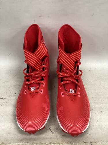 Used Under Armour HIGHLIGHT FRANCHISE Adult FB Cleats Red Senior 12.5 11851-S000052170