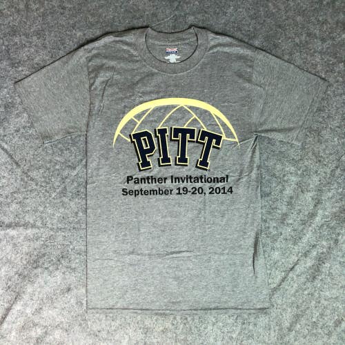 Pittsburgh Panthers Womens Shirt Small Gray Short Sleeve Tee Volleyball Top NCAA