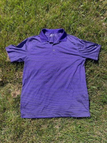 Purple Large Men's Nike Gold polo Shirt (Used)