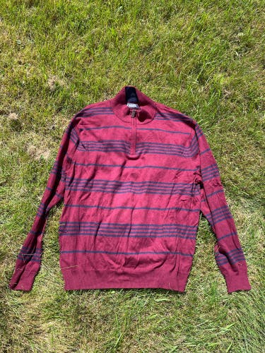 Red XXL Men's Polo chaps 1/4 zip sweater (Used)