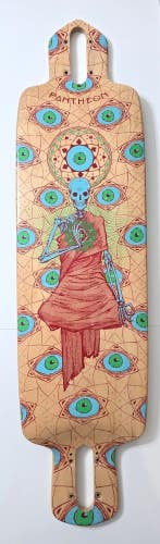 ORIGINAL 1st Gen Patheon Ember "Logos" Longboard Deck 33" - Rare original Medita