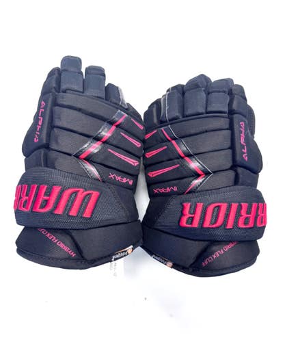 Used Warrior ALPHA PRO Intermediate Gloves Black 12" 11860-S000315707