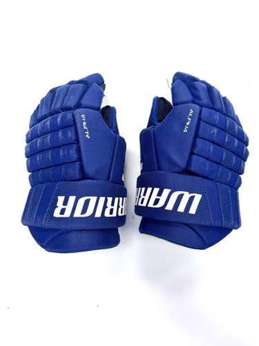 Used Warrior ALPHA FR Junior Gloves Navy Blue 10" 11860-S000315736