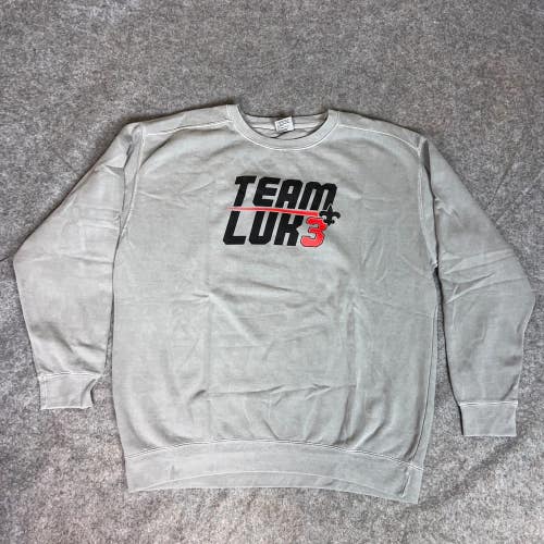 Texas Tech Red Raiders Mens Sweatshirt 2XL XXL Gray Crew Neck Luke NCAA Football