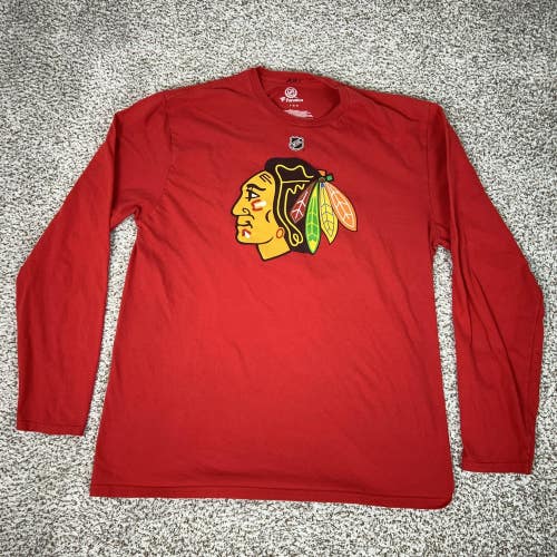 Chicago Blackhawks Shirt Mens Large Red NHL Hockey Patrick Kane 88 Long Sleeve
