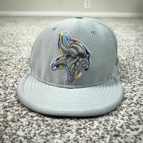 Minnesota Vikings Hat Cap Snap Back Mens Gray NFL Football Crucial Catch New Era