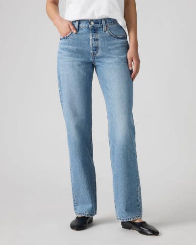 Levi's 501 '90S Jeans Women's 29x32 Blue Cotton Mid Rise Straight Leg GBO3505