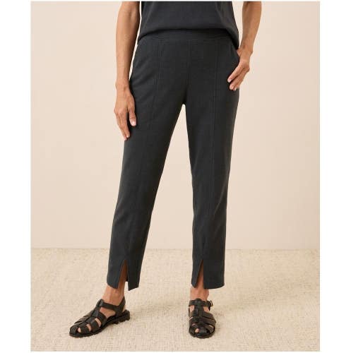 PACT Airplane Pants Women's XS Charcoal Heather Cotton Tapered Leg Ankle GBO3508