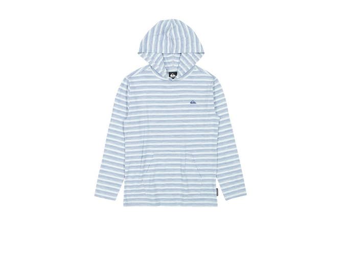 Quiksilver Hoodie Boys Small (8-10) Gray Cotton Long Sleeves Regular Fit GBO3622