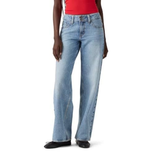 Levis Superlow Straight Jeans Womens 26X32 Twisted Vibe Denim Loose Fit GBO3524