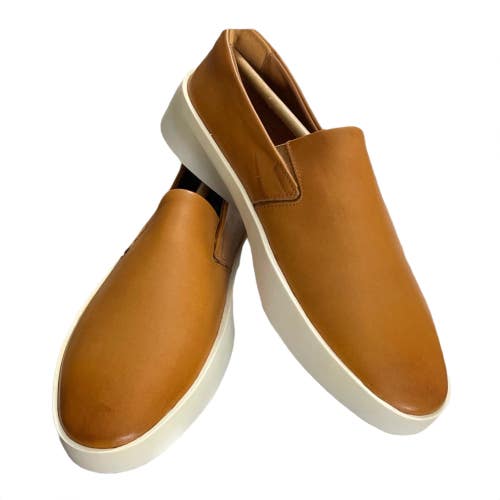 Wolf & Shepherd Cruise Sneakers Men's 7.5 Brown Leather Slip-On Shoes Hawk3375