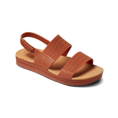 Reef Water Vista CJ0135 Sandals Women's US 7 Brunette Leather Slingback Hawk3388