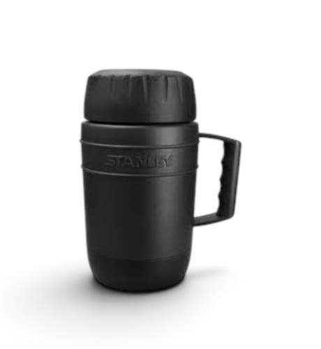 Stanley Aladdin Heatkeeper Food Soup Thermos Black Mug 17 oz insulated tumbler