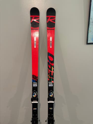 Men's Rossignol Hero FIS GS Pro 193 cm Racing Skis With Bindings Max Din 18 (Used)