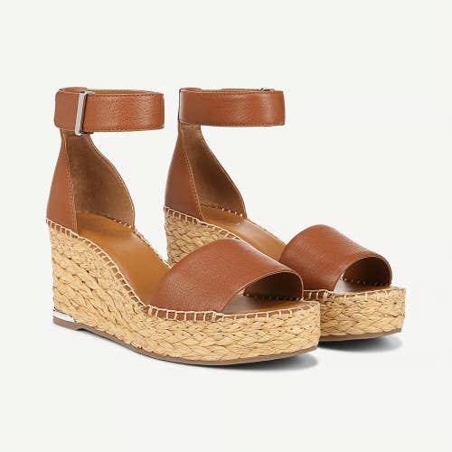 Franco Sarto Clemens Sandal Womens US 6.5 W Brown Wedge Heel Espadrille ZOGG3946