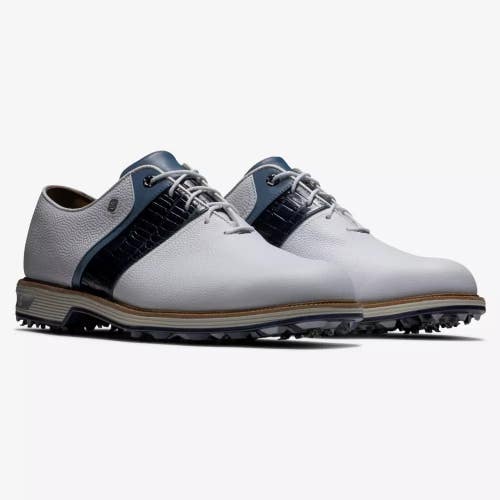 FootJoy Premiere Series Sneakers Men's 8 M White Navy Leather Golf Shoes SHOP798