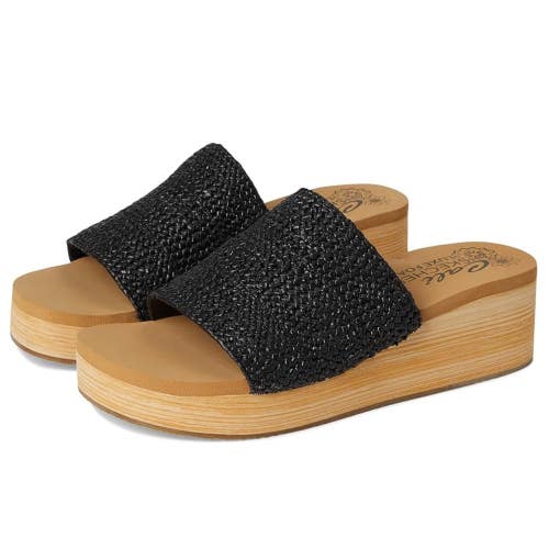 Skechers Summers Salt Spray Sandal Women's US 12 B Black Raffia Slip On HTAT1876