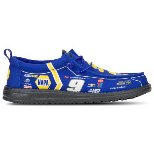 Hey Dude Wally NASCAR Chase Elliot 43022-4NY Men's Blue Casual Shoes SHOP747