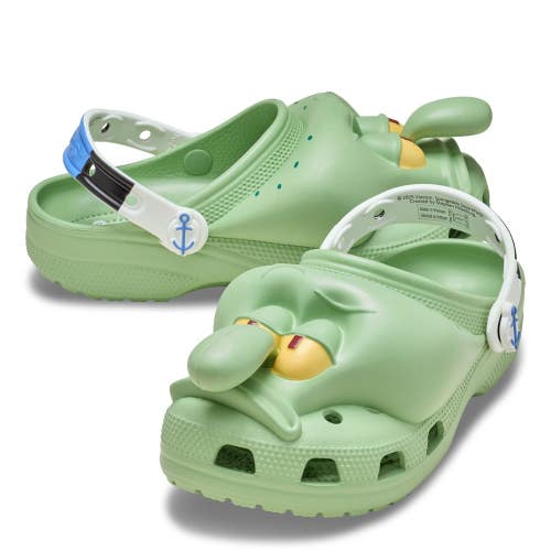 Crocs SpongeBob Squidward Classic Clogs Men's US 4 Green Slip On Shoes JAX2180