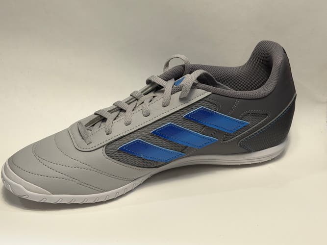 Adidas Super Sala 2 Indoor - Futsal - Grey/Lucid Blue Size M 10.0 (W 11.0) (New)