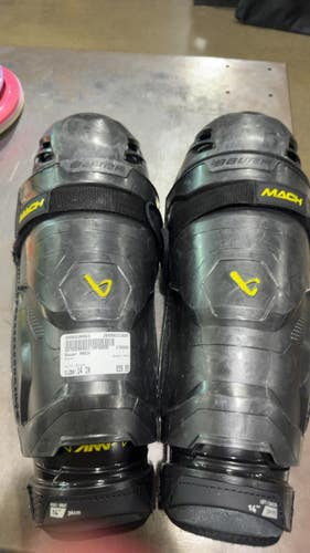 Used Bauer MACH Intermediate Shin Guards Black 14" 11605-S000226983