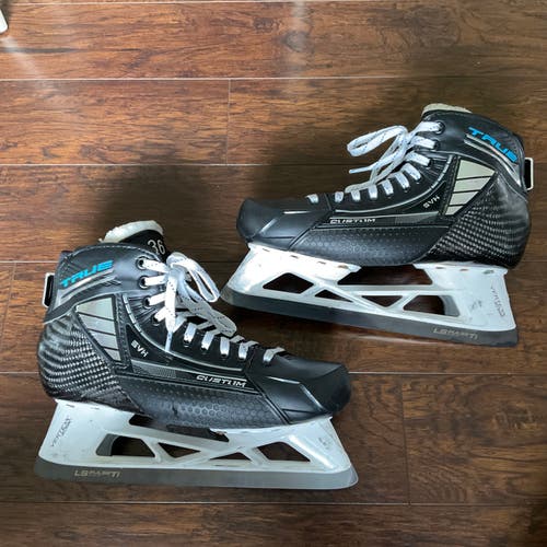 Pro Stock True Custom Goalie Skates with Bauer Holders - Size ~9.5D