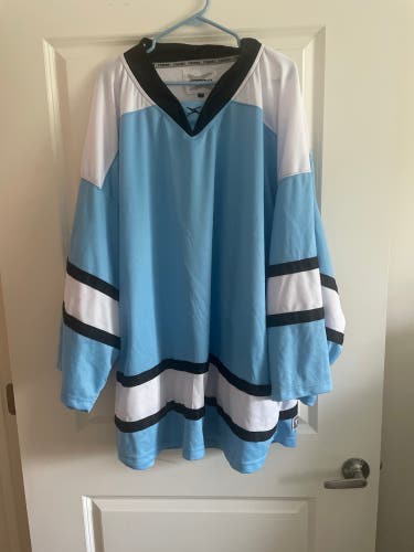Blue Goalie Cut Adult Unisex Blue Jersey (New)
