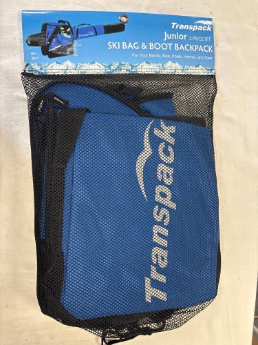 Transpack Ski Bag and Boot Bag. Alpine Junior 2 piece ski bag & Boot Bag (New)