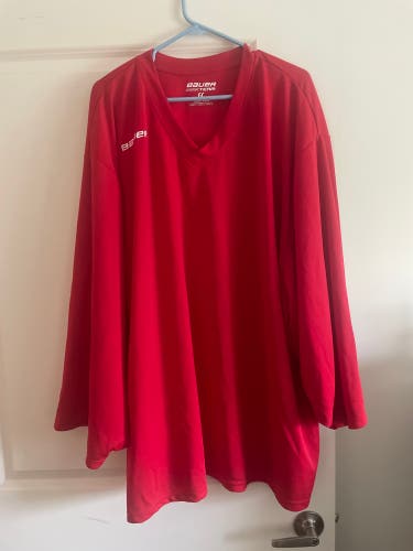Red Goalie Cut Adult Unisex Bauer Jersey (New)