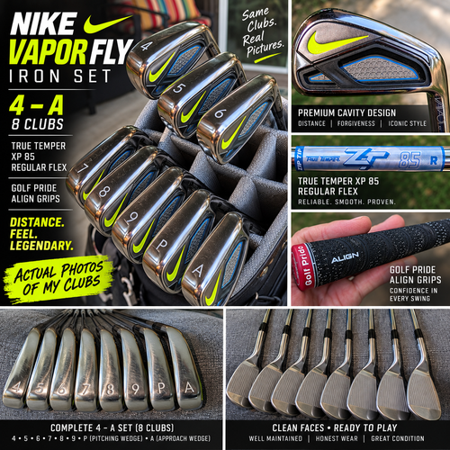 Nike Vapor Fly Irons 4-A | 8 Club Set | XP 85 Regular Flex | Excellent Condition