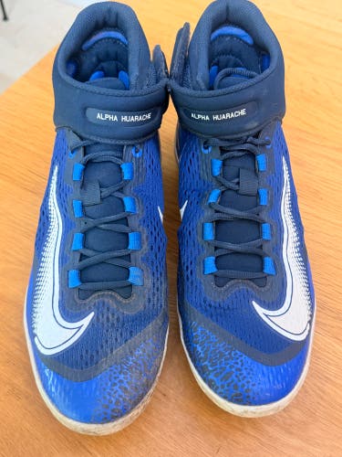 Blue Men's Size M 11.5 (W 12.5) Adult Nike Alpha Metal Cleats (Used)