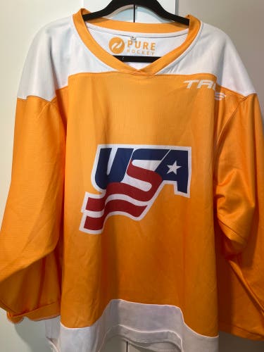 Adult L USA yellow practice jersey