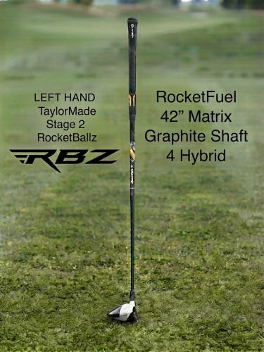Men's 2013 TaylorMade RocketBallz Stage 2 Left Hand Hybrid Regular Flex 4H Graphite Shaft (Used)