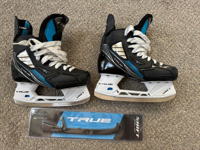 2021 True TF7 Hockey Skates Regular Width Intermediate Size 4 With DLC Steel