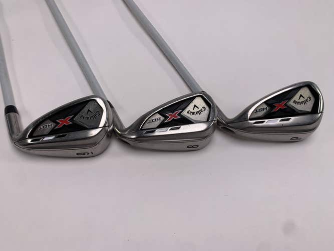 Callaway X Hot 19 Iron Set 8-PW 75g Regular Graphite Mens RH Midsize Grips