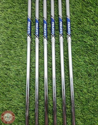 PROJECT X RIFLE PRECISION FLIGHTED 6.0 IRON SHAFT SET STIFF 120G .355 TIP VERYGO