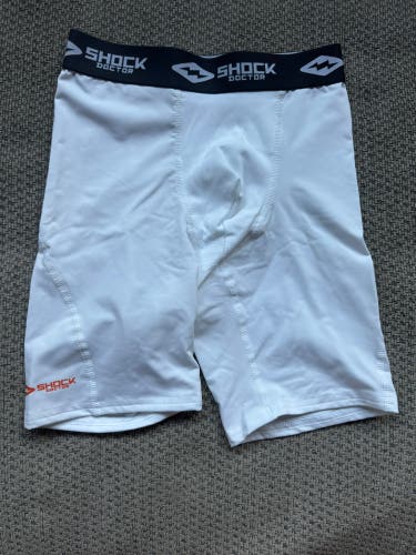 NWT Shock Doctor Youth XL Core Compression Shorts - White - Never Worn