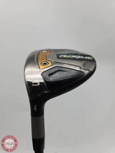 LEFTY 2022 CALLAWAY ROGUE ST MAX 5 WOOD 18* SENIOR PROJECTX CYPHER FIFTY 5.0 +HC