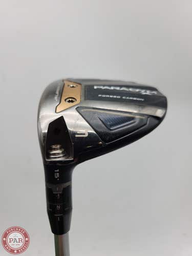 LEFTY 2023 CALLAWAY PARADYM X 3 WOOD 15* SENIOR ALDILA ASCENT BLUE 40 +HC VERYGO