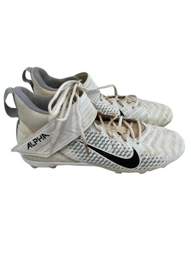 Used Nike ALPHA MENACE VARSITY Adult FB Cleats White Senior 11 11692-S000156996