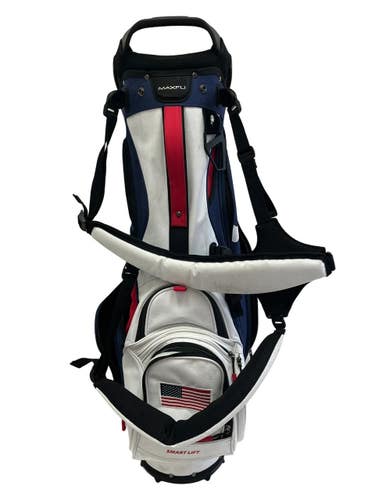 Used Maxfli HONORS PLUS Mens Stand Bag White/Red/Navy 11692-S000157042